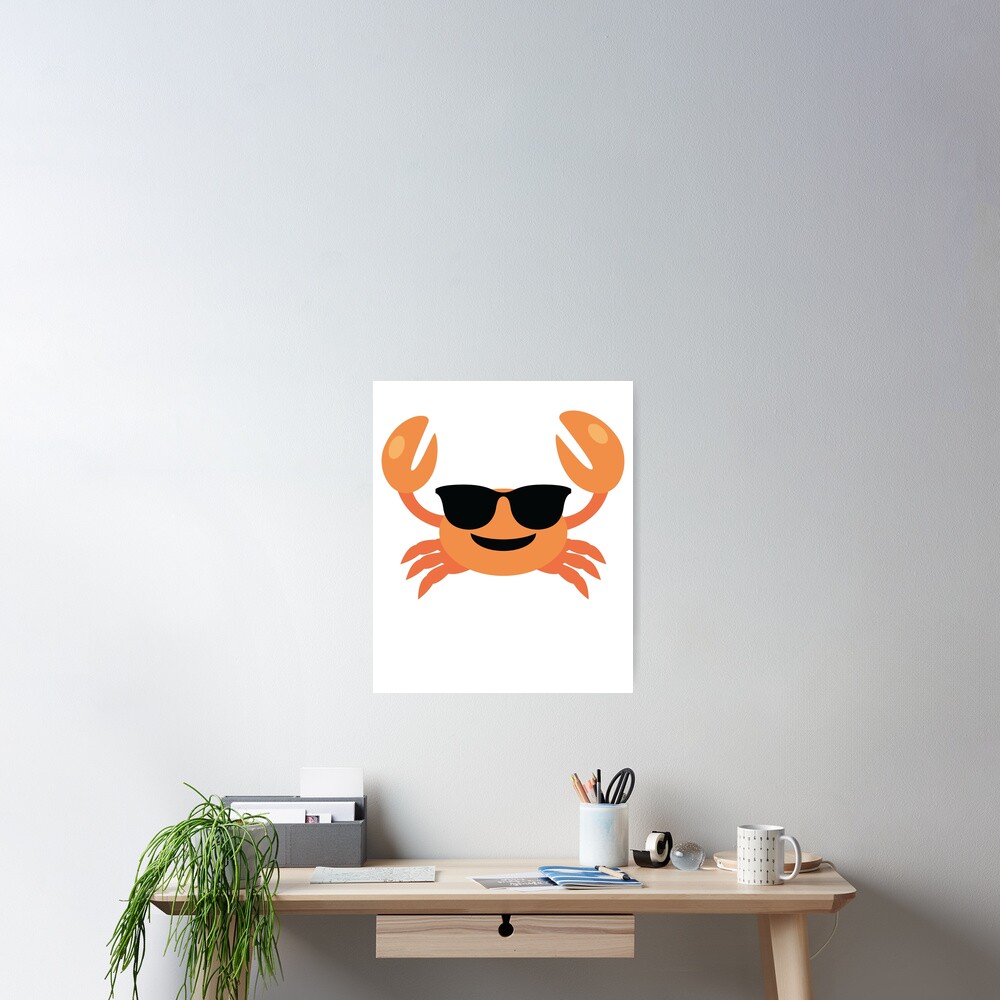 "Crab Emoji " Poster by HippoEmo Redbubble