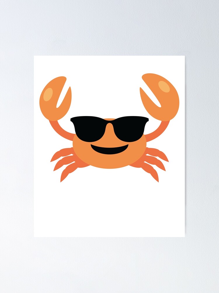 "Crab Emoji " Poster by HippoEmo Redbubble