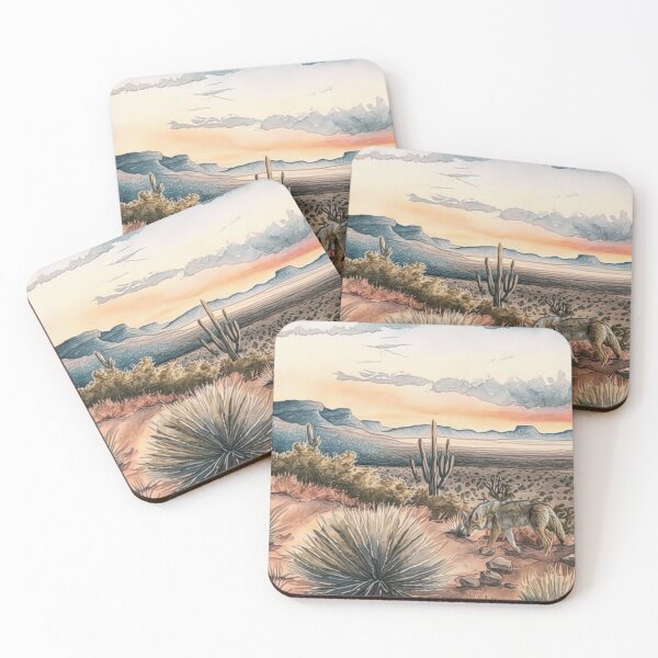 Item preview, Southwest Desert Landscape Painting designed and sold by HappyLifeCreate.