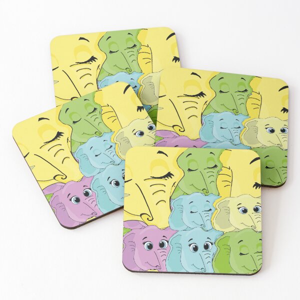 Item preview, Colorful Tessellation Elephants designed and sold by soryilustracion.