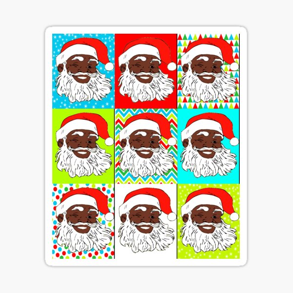 Funny African American Black Santa Wrapping Paper Dab Dabbing