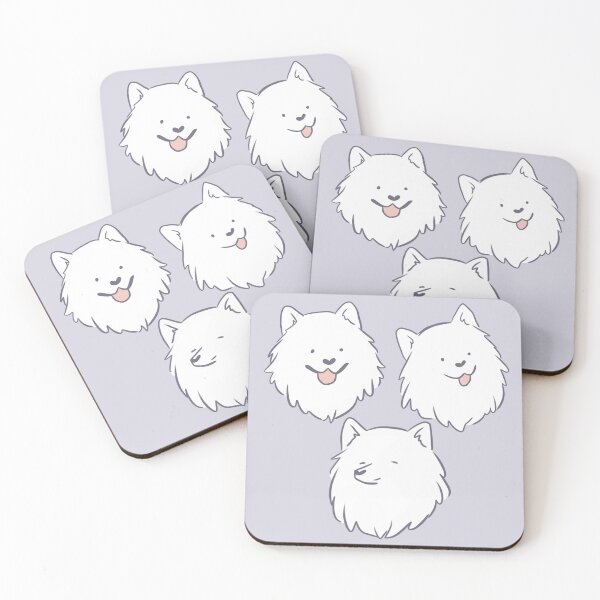 Item preview, Cute samoyed faces pack cartoon illustration  designed and sold by Yarafantasyart.