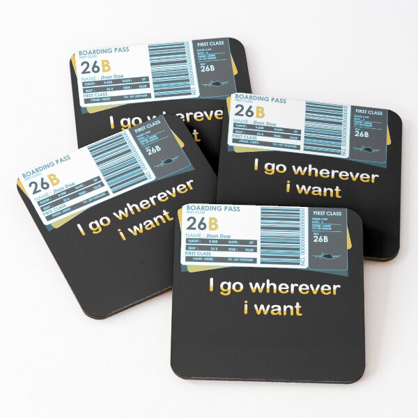 Item preview,  plane ticket  (i go wherever i want ) designed and sold by Designer Forever ⭐⭐⭐⭐⭐.
