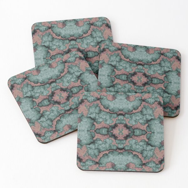 Item preview, Kaleidoscopic Cloudy Marble Seamless Pattern Greyish Pink and Teal designed and sold by Reconocer.