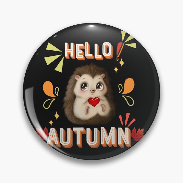 Item preview, Hello autumn, cute hedgehog designed and sold by FunnyArtisan.