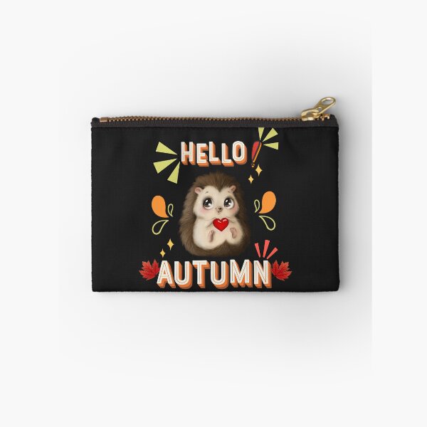 Aperçu de l'œuvre Bonjour l'automne, mignon hérisson créée et vendue par FunnyArtisan.