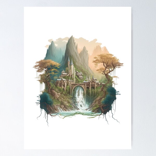 The Last Homely House - Waterfall - Fantasy - Lord Of The Rings