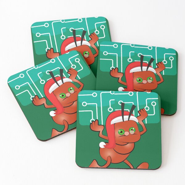 Item preview, Ant with Santa hat and microchip designed and sold by WorkerAnts.