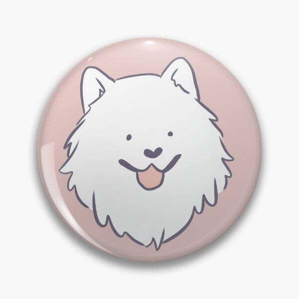 Item preview, Cute samoyed dog face cartoon illustration  designed and sold by Yarafantasyart.