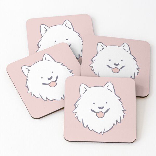 Item preview, Cute samoyed dog face cartoon illustration  designed and sold by Yarafantasyart.