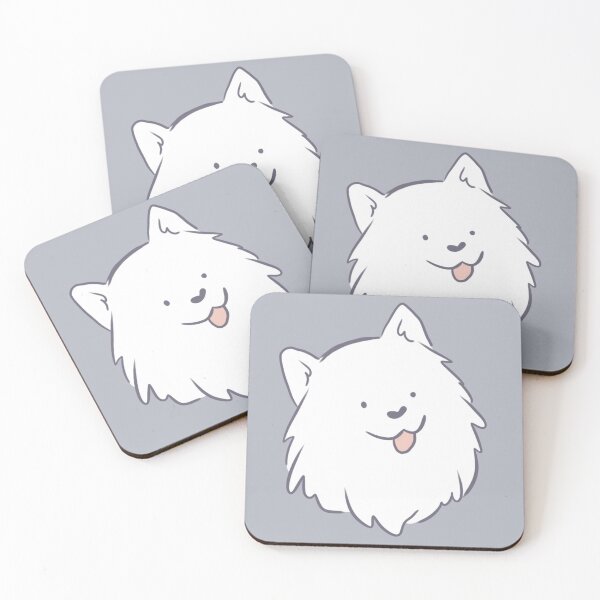 Item preview, Cute samoyed dog face cartoon illustration  designed and sold by Yarafantasyart.