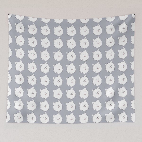 Item preview, Cute samoyed dog face cartoon illustration  designed and sold by Yarafantasyart.