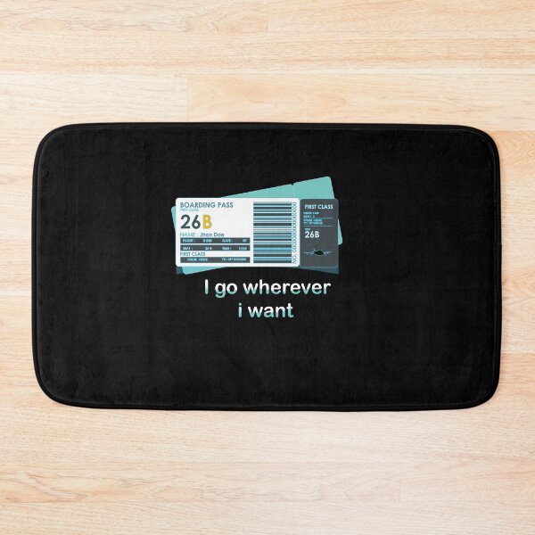 Item preview, plane ticket  (i go wherever i want ) blue  designed and sold by Designer Forever ⭐⭐⭐⭐⭐.