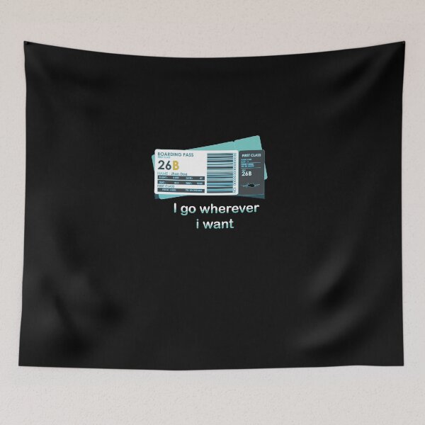 Item preview, plane ticket  (i go wherever i want ) blue  designed and sold by Designer Forever ⭐⭐⭐⭐⭐.