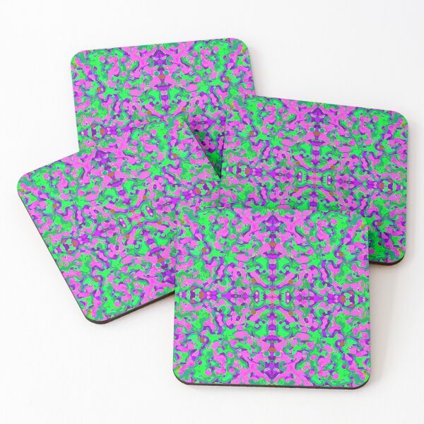 Item preview, Kaleidoscopic Blobs Seamless Pattern Purple and Green designed and sold by Reconocer.