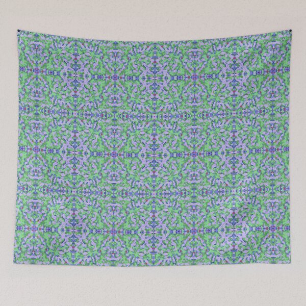 Item preview, Kaleidoscopic Blobs Seamless Pattern Lavender and Green designed and sold by Reconocer.