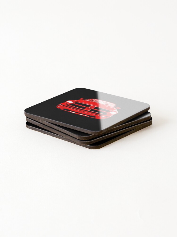 Thumbnail 4 of 5, Coasters (Set of 4), Tow-Rig in Red by RaunchyRacing designed and sold by RaunchyRacing.
