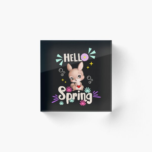Aperçu de l'œuvre Bonjour printemps, lapin mignon créée et vendue par FunnyArtisan.