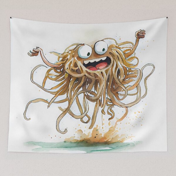 Item preview, Cute Flying Spaghetti Monster Watercolor designed and sold by CGSGraphics.