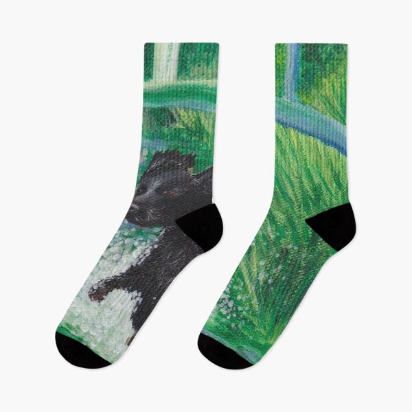 Item preview, Monet style black dog designed and sold by sarahkeenan.