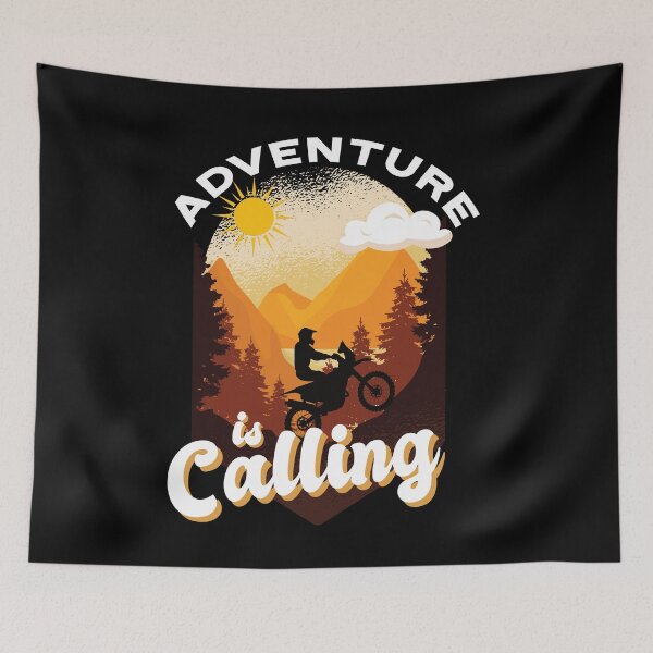 Item preview, Adventure is Calling Motocycle Camping designed and sold by starider.