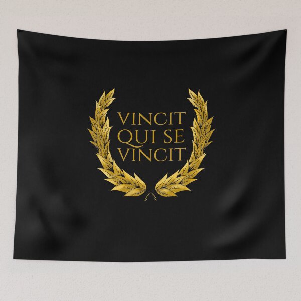 Item preview, Classical Latin Quote - Vincit Qui Se Vincit - Motivational designed and sold by Styrman.