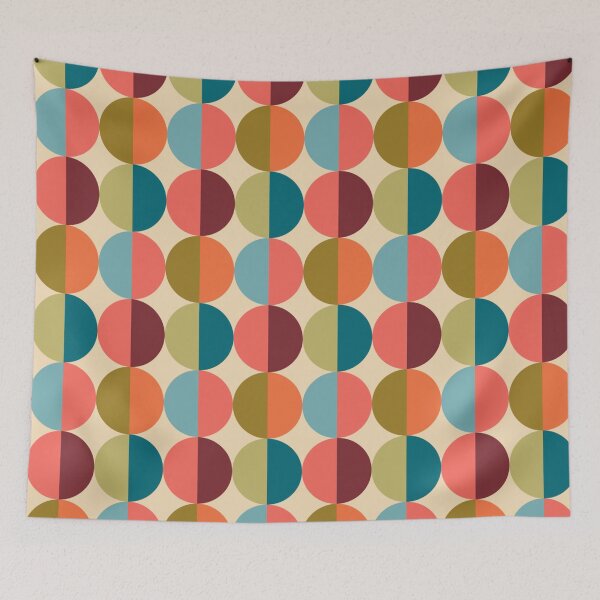 Item preview, Mid Century Mod Retro Circles designed and sold by pugmom4.