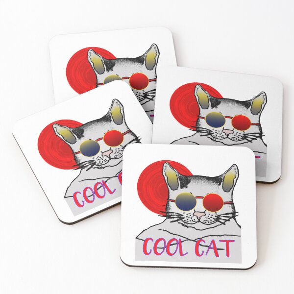 Item preview, Cool Cats in Sunglasses – Funky Stylish Cat Art designed and sold by Vividality.