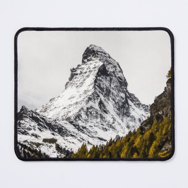 Item preview, Matterhorn Mountain Switzerland Zermatt, European Swiss Alps Mountains, Winter Matterhorn Landscape Oil Paint, Switzerland Highest Peak designed and sold by Paintcorner.