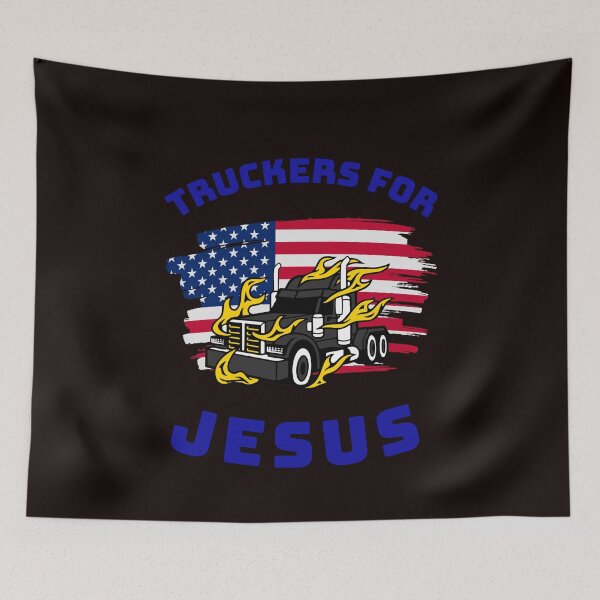 Artikelvorschau, Amerikanischer Trucker, Trucker für Jesus BlkB entworfen und verkauft von TeamsterLife.