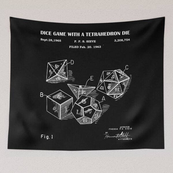 Item preview, Role Playing Dice Patent Prints 1963 designed and sold by ismdesigner.