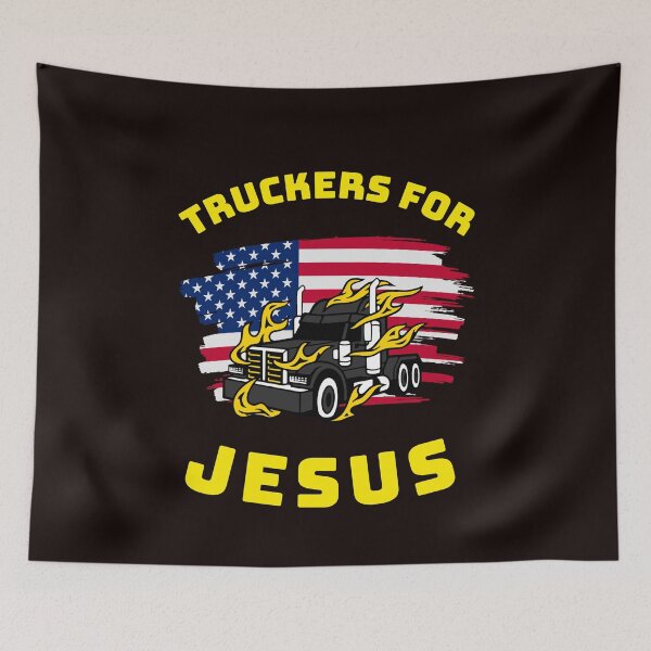Artikelvorschau, Amerikanischer Trucker, Trucker für Jesus BlkY entworfen und verkauft von TeamsterLife.