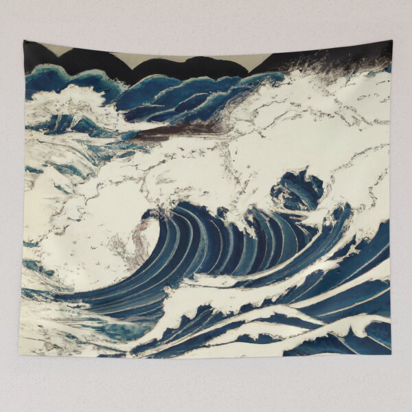 Item preview, The Great Wave Off Kanagawa Ukiyo-e Inspired Art  designed and sold by Vanover Designs.