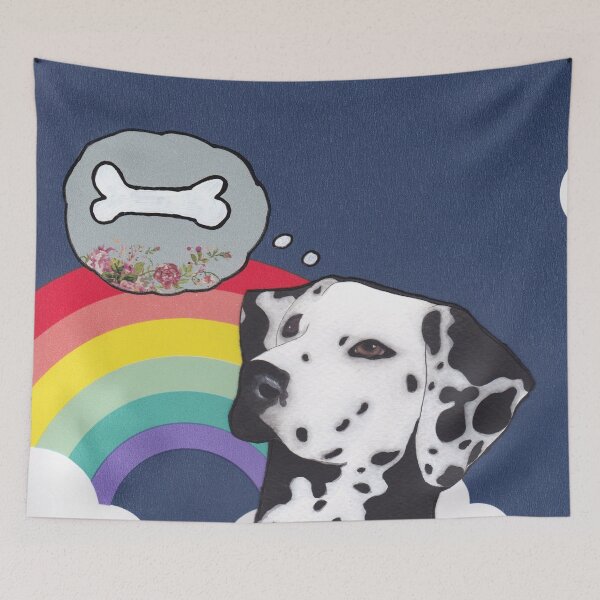 Item preview, Dalmatian with rainbow designed and sold by sarahkeenan.