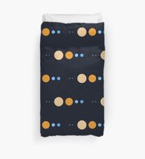 Planets to scale pattern Duvet Cover
