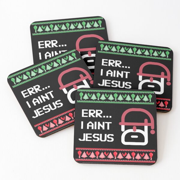 Item preview, Funny Santa Aint Jesus Winter Happy Christmas Holiday Humour designed and sold by CreatedbyJR.