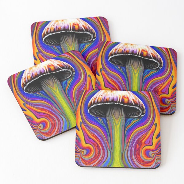 Item preview, Trippy Mushroom Painting,  with Highly Detailed Fluid Dynamics,Mushroom Painting, Colorful Mushroom Painting,Best Mushroom Paint Color designed and sold by The Best Trending Now!.