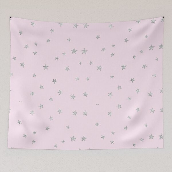 Item preview, Pretty Y2K Glitter Stars Design in Baby Pink designed and sold by Femme Pastel Collective.