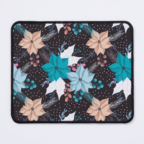 Item preview, Christmas Poinsettia - Turquoise designed and sold by JaselviiStudio.