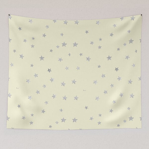Item preview, Pretty Y2K Glitter Stars Design in Baby Yellow designed and sold by Femme Pastel Collective.