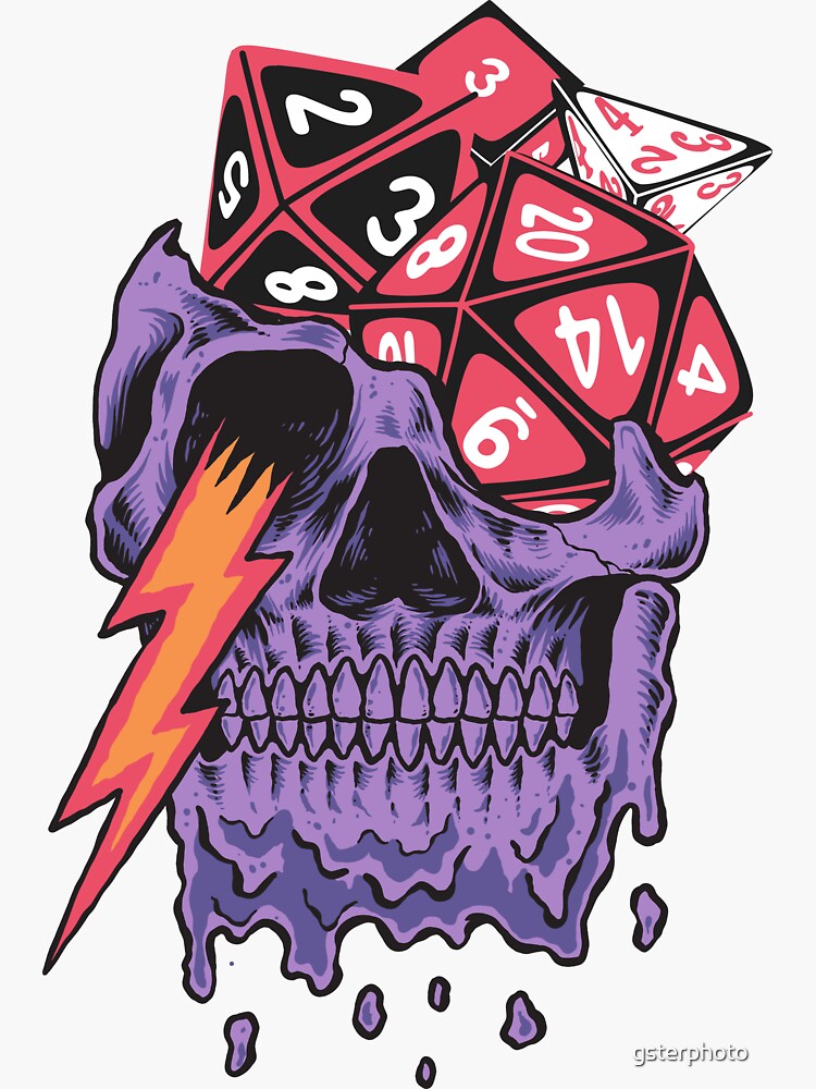 "Dice in my head" Sticker for Sale by gsterphoto Redbubble