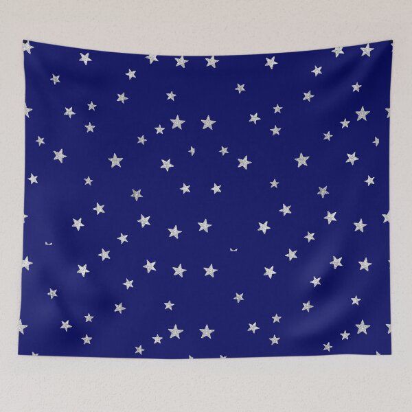 Item preview, Pretty Y2K Glitter Stars Design in Royal Blue designed and sold by Femme Pastel Collective.
