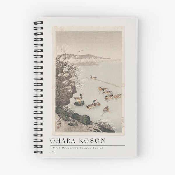 Item preview, Ohara Koson "Wild Ducks and Pampas Grass" Vintage Art Print designed and sold by joneajackis.