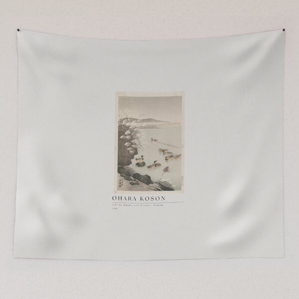 Item preview, Ohara Koson "Wild Ducks and Pampas Grass" Vintage Art Print designed and sold by joneajackis.