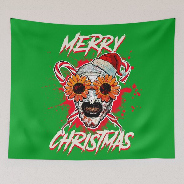 Item preview, Merry Xmas Sunflower Sunglasses Horror Clown Movie Art Terrifier 2 designed and sold by BetterDaze.