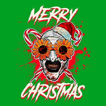 "Merry Xmas Sunflower Sunglasses Horror Clown Movie Art Terrifier 2
