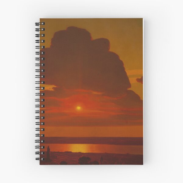 Item preview, Sunset painting, Sunset Artwork, Red Sunset on the Dnieper designed and sold by danaJG.