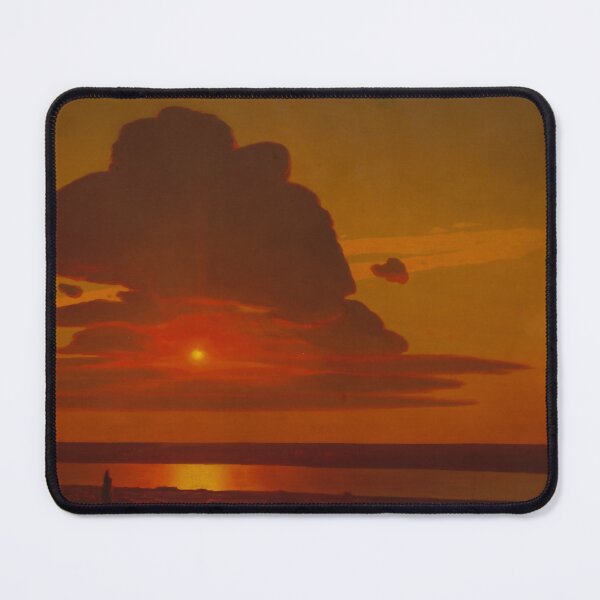 Item preview, Sunset painting, Sunset Artwork, Red Sunset on the Dnieper designed and sold by danaJG.