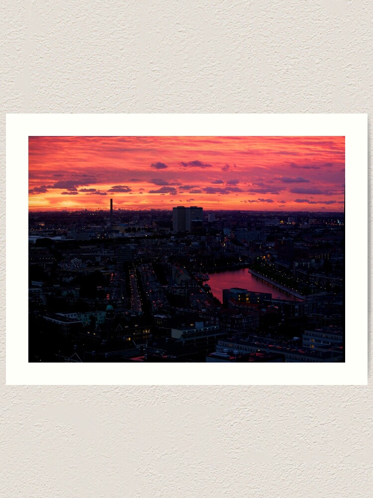 Alternate view of Rotterdam at Sunset, from Euromast Art Print