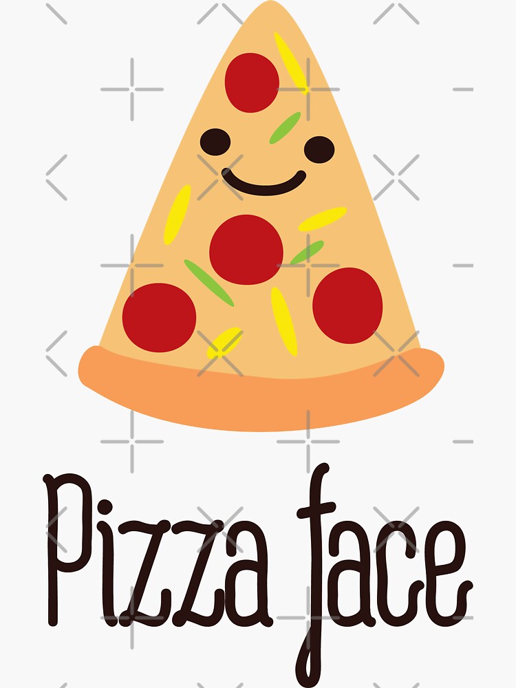 "Pizza face" Sticker by psf130 Redbubble